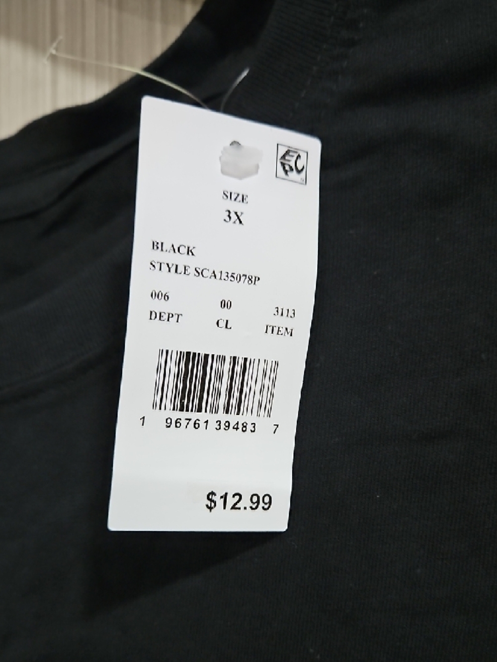 Black Short-Sleeve Graphic Tee with Red Logo - Picture 2 of 3